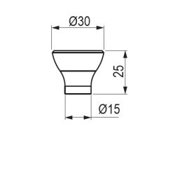 knopka Koby, hnědá matná