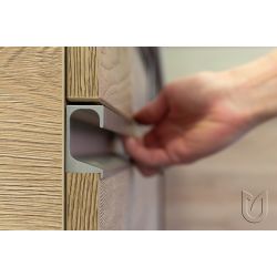 Hliníkový narážecí profil Paolo II, imitace nerezu 