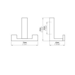 věšák Kara M 2325, bílá lesklá PB1