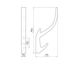 věšák Glen XL 2432, mosaz ručně broušená ZN79