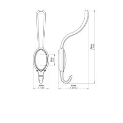 věšák Elegance XL 1980, staromosaz/ béžový plast ZN31 A78