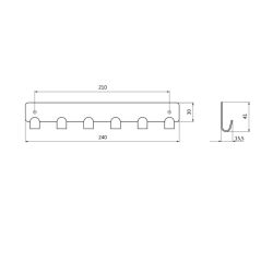 věšák Harry 1603, zlatá matná PB13