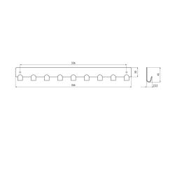 věšák Harry XL 1603, lesklý chrom ZN1