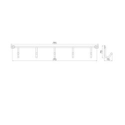 věšák Aliga 2081, černá matná PB12