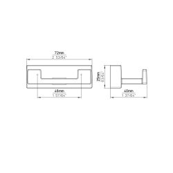 věšák Ema 2621, černá matná PB12