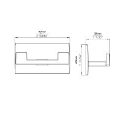Nalepovací věšák Monaco 2622, lesklý chrom ZN1K