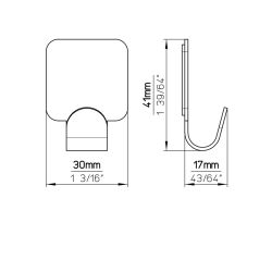 Nalepovací věšák Dela 2178, černá matná PB12K