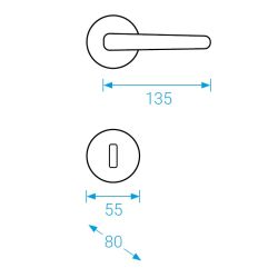 klika Sali R economy - nerezové kování