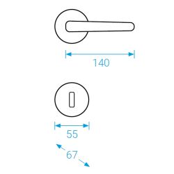 klika UFO R economy - nerezové kování