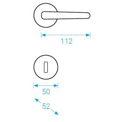 klika MONET R - stříbrný elox