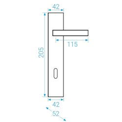 klika UNIVERSAL - stříbrný elox