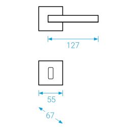 klika Giussy S - stříbrný elox