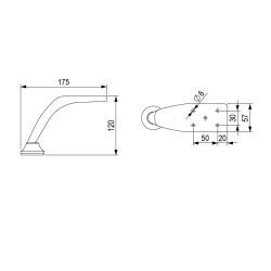 Nábytková nožička FS011, lesklý chrom