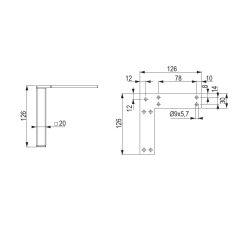 Nábytková nožička FS013, bílá matná