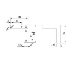 Nábytková nožička FP009, černá matná