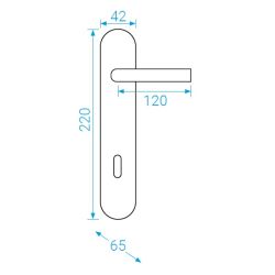 klika ATLANTIS - mosaz, broušený bronz