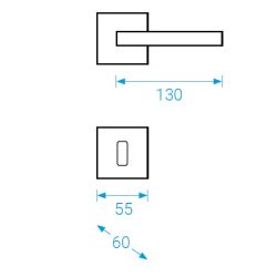 klika Beata S nikl satinový