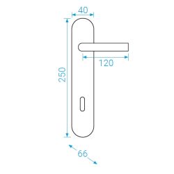 klika DEA - mosaz, bronz broušený