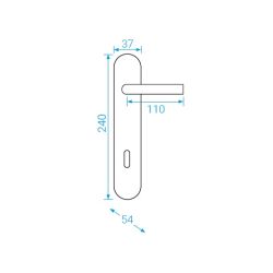 klika ELEGANT - mosazz, broušený bronz