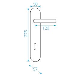 klika Florence mosaz, bronz česaný