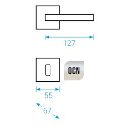 klika GABRI S - kombinace lesklý chrom/satin nikl