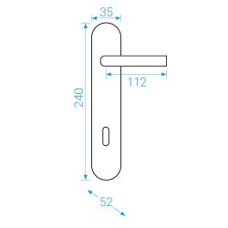 klika LAURA - matný chrom