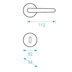 klika LAURA R - matný chrom