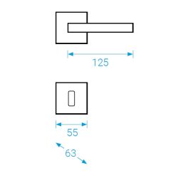 klika MEGA S - matný chrom