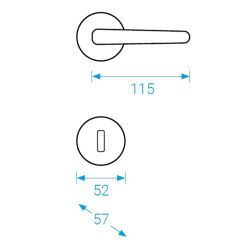 klika ORION R - satin nikl
