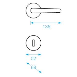 klika SHARON R - kombinace lesklý chrom/satin nikl