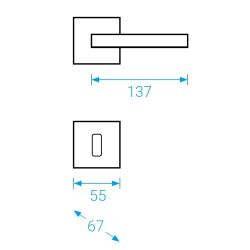 klika SHARON S - kombinace lesklý chrom/satin nikl