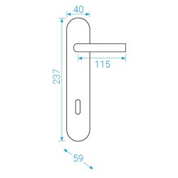 klika Zeus - nikl satinovaný