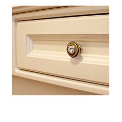 knopek Luccico s krystalem, starozlatý