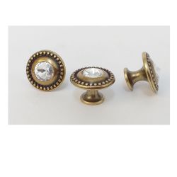 knopek Splendo s krystalem, starozlatý