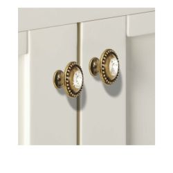 knopek Splendo s krystalem, starozlatý