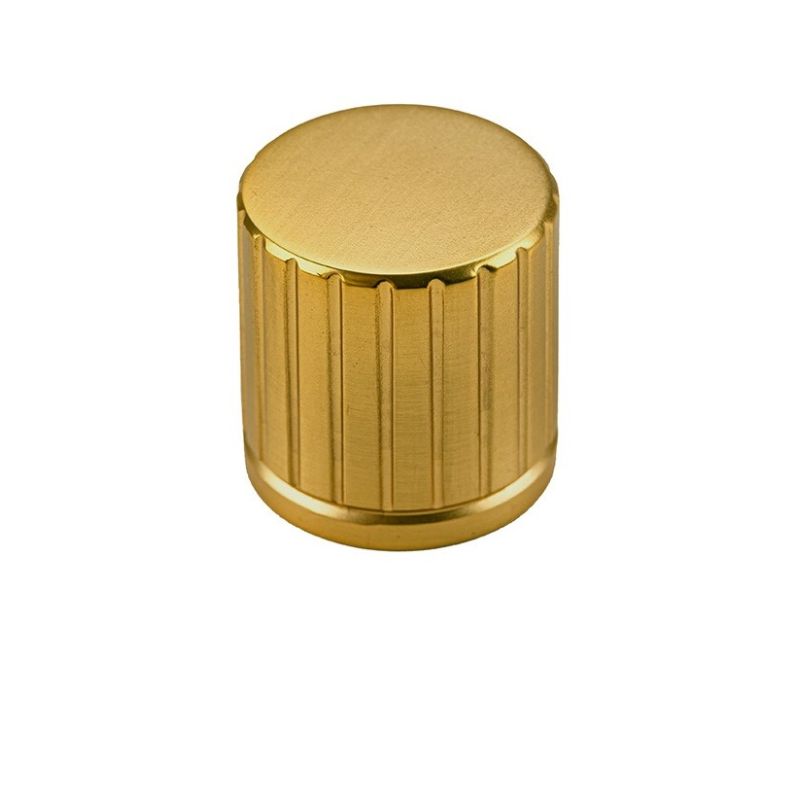 knopek Grooves M, zlatá broušená