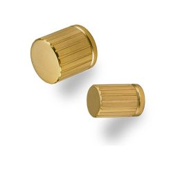 knopek Grooves M, zlatá broušená