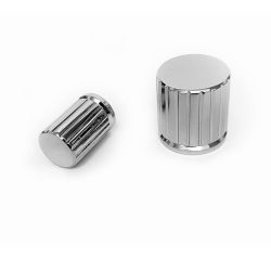 knopek Grooves M, lesklý chrom