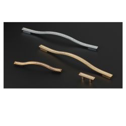 úchytka Esedra S s krystaly, pozlacená