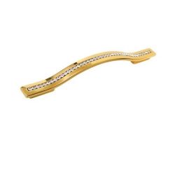 úchytka Esedra M s krystaly, pozlacená