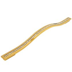 úchytka Esedra L s krystaly, pozlacená