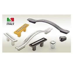 úchytka Esedra S s krystaly, lesklý chrom