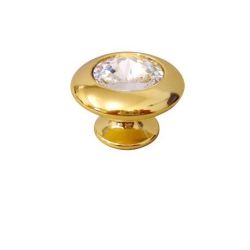 knopek Dioniso S s krystalem, pozlacený