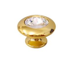 knopek Dioniso M s krystalem, pozlacený