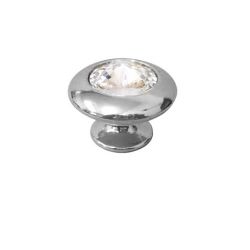 knopek Dioniso S s krystalem, lesklý chrom