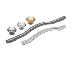 knopek Dioniso S s krystalem, lesklý chrom