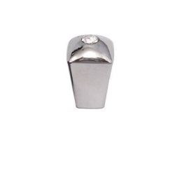 knopek Strass Crystal Comiso, lesklý chrom