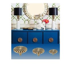 knopek Sole L, starozlatá