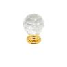 krystalový knopek Fulgor, průměr 25 mm, zlatá lesklá