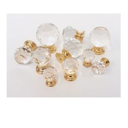 krystalový knopek Fulgor, průměr 25 mm, zlatá lesklá